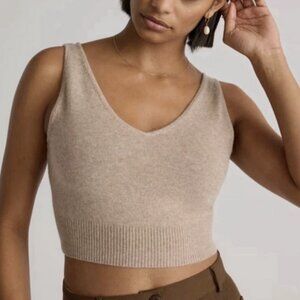 Quince 100% Mongolian Cashmere Cropped Top